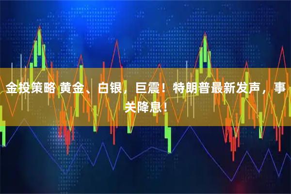 金投策略 黄金、白银，巨震！特朗普最新发声，事关降息！